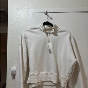 Reformation White cream Zip-Up sweater jacket pullover